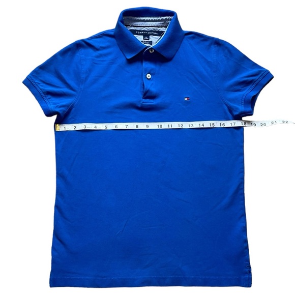 Blue Tommy Hilfiger Polo Shirt (S) - Picture 3 of 6